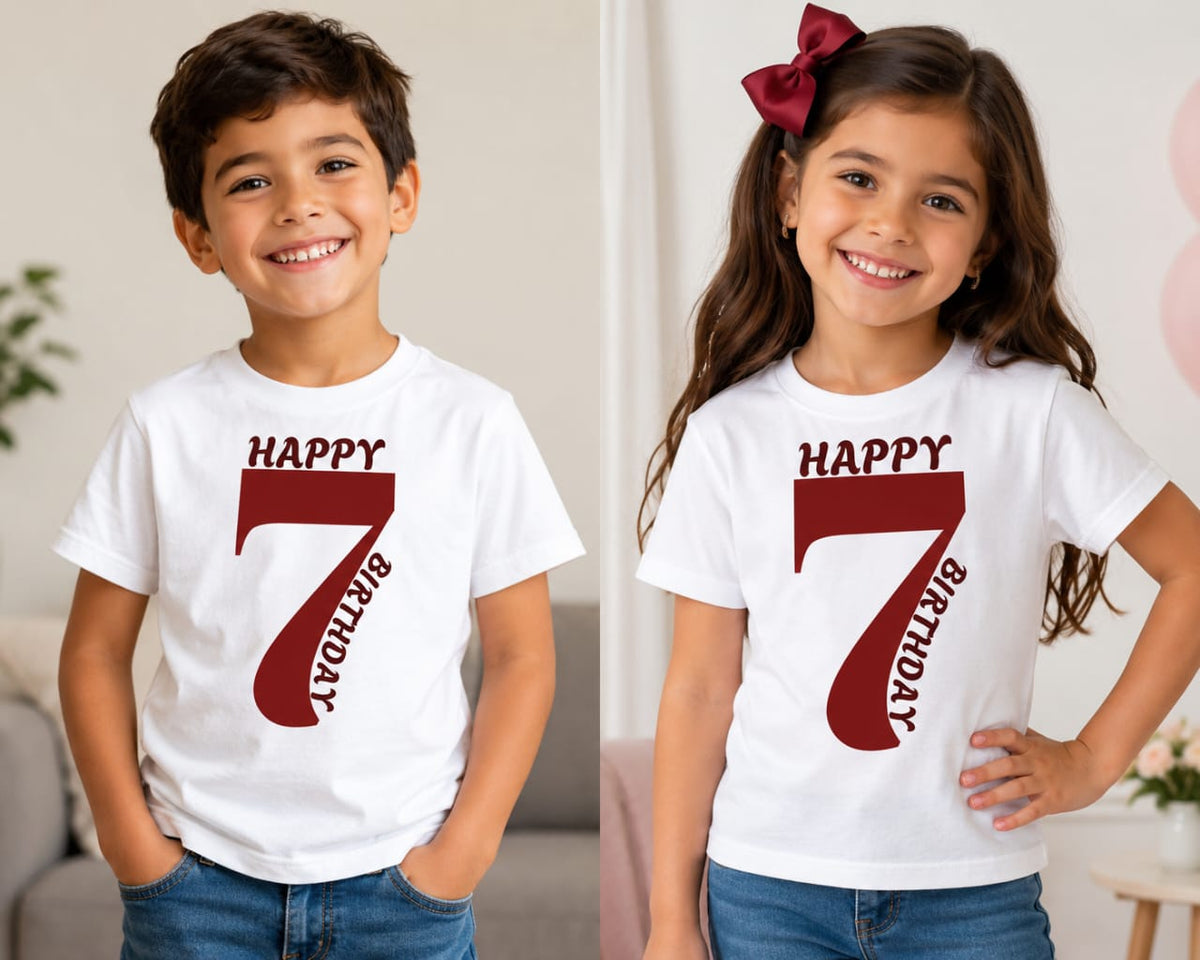 Happy 7th Birthday T-Shirt (Kids)