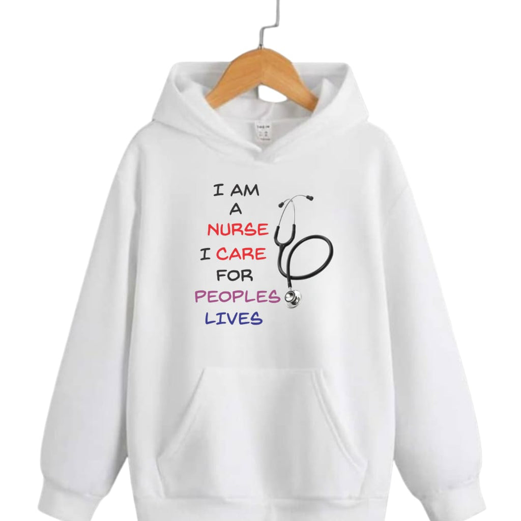I Am A Nurse, I Care For People's Lives Hoodie